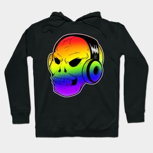 Rainbow Pride Fanged Skull Hoodie